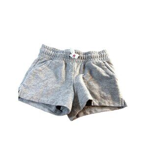 Cat & Jack Toddler Girls Elastic Waist Tie Pockets Shorts Gray Size 4T
